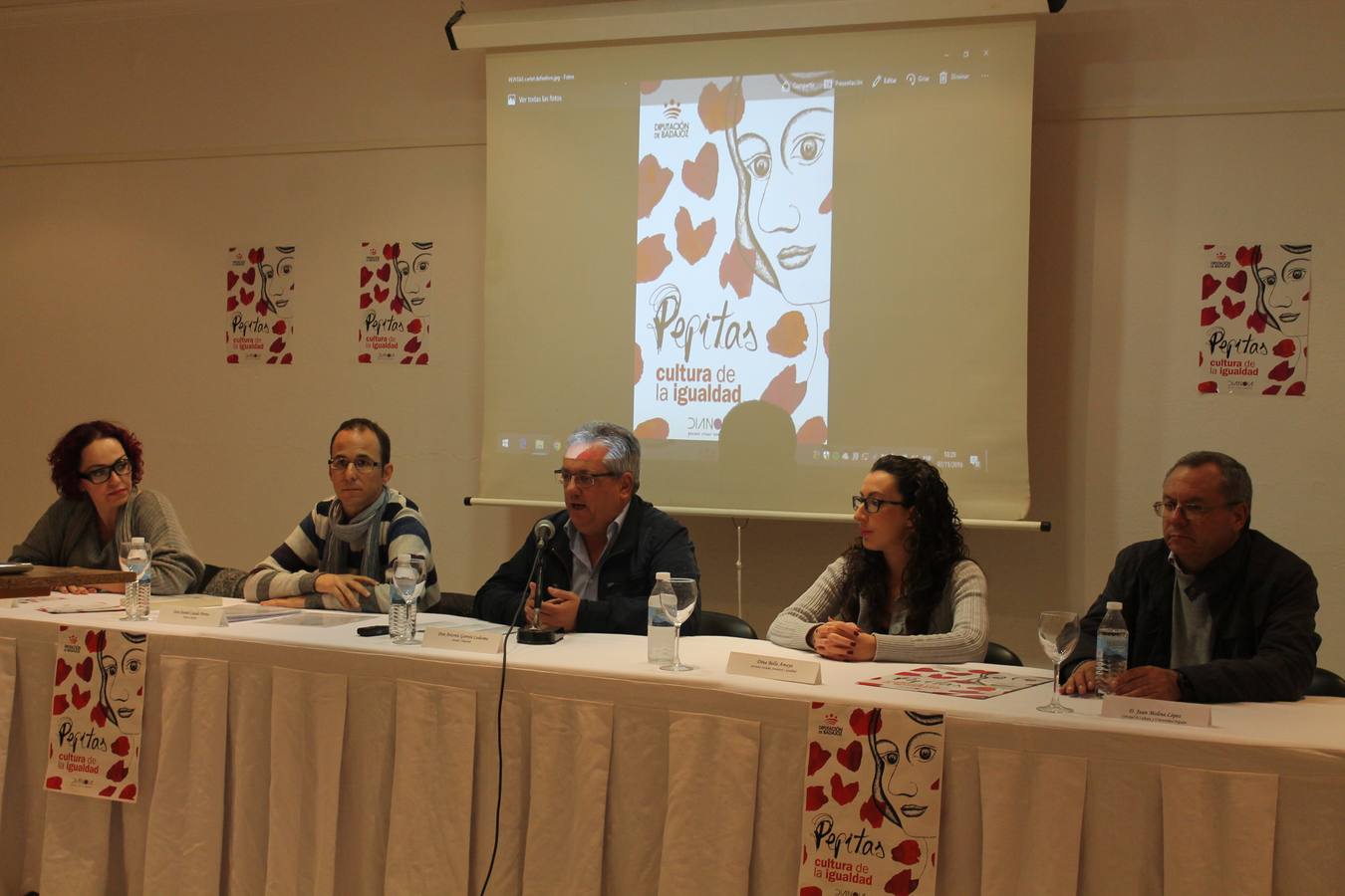 Durante la presentación de ayer de 'PEPITAS' en Monesterio 