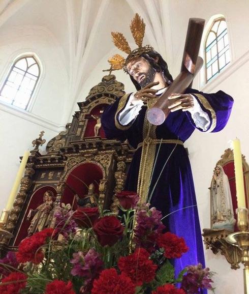 Imagen de Nuestro Padre Jesús Narazareno durante el Quinario 