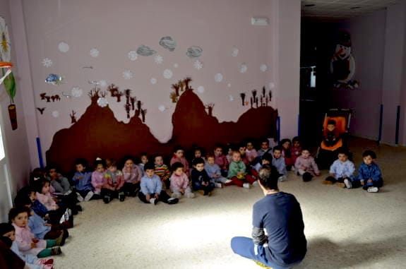 Durante una actividad en la Escuela Municipal Infantil 