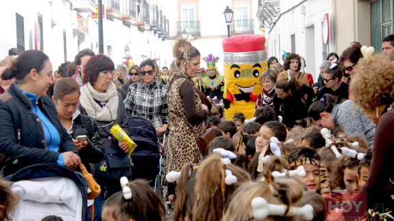 Durante el desfile de alumnos del pasado año 