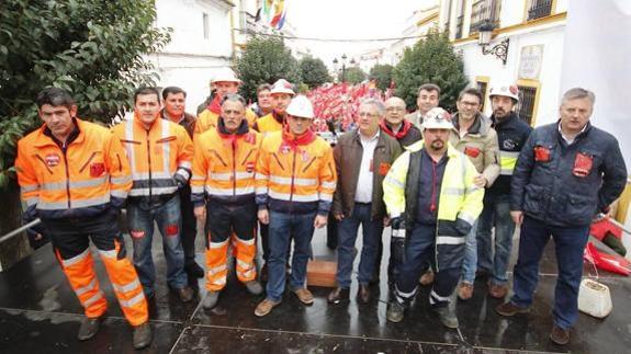 Componentes del grupo de trabajo de Aguablanca que se conformó para conservar la explotación HOY