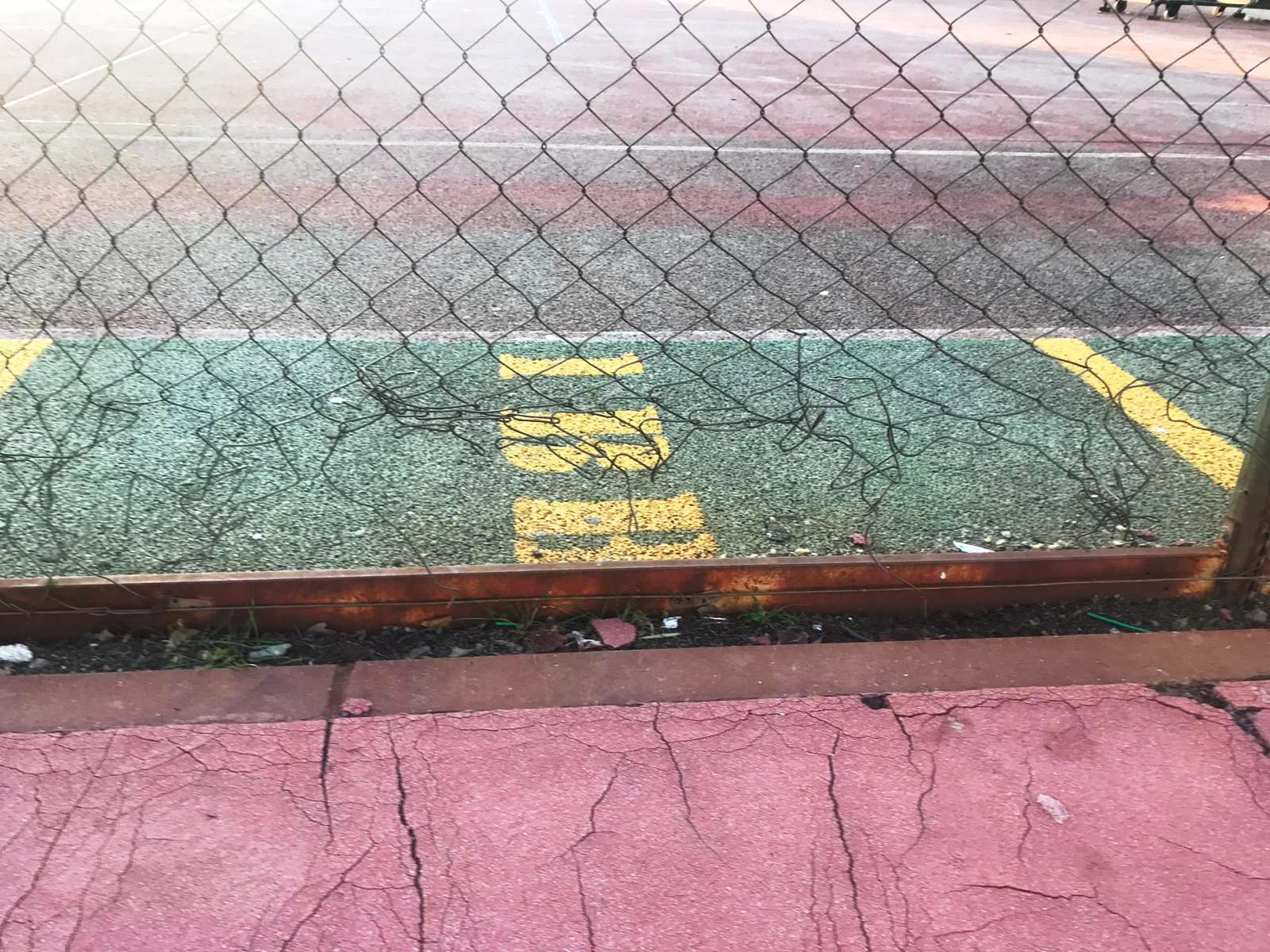 Estado de la pista y de la valla exterior 