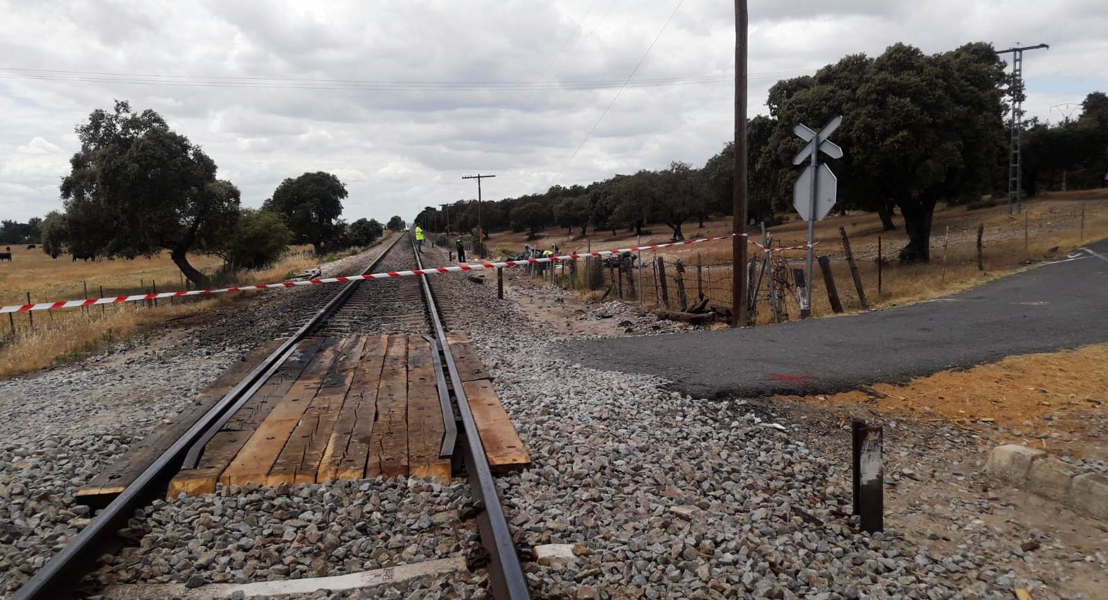 Paso a nivel donde ha ocurrido el atropello 