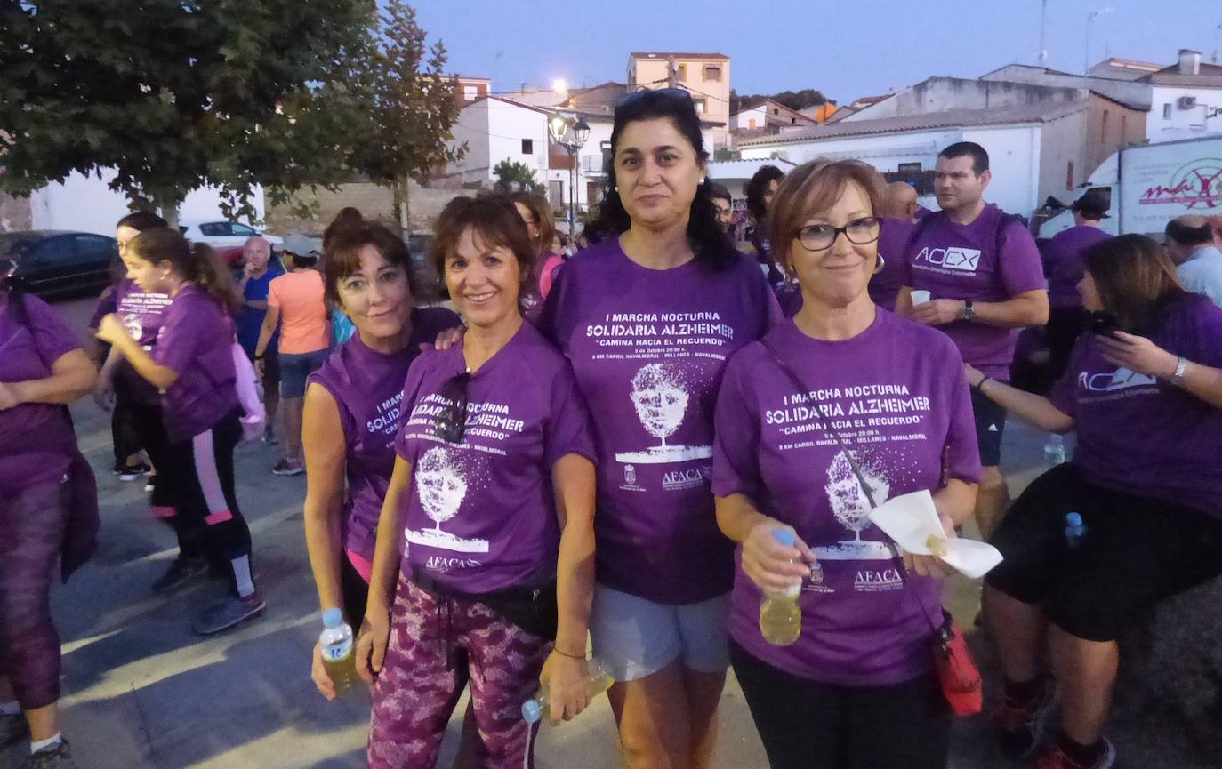 Cerca de 300 personas participaron el sábado en la I Marcha Nocturna Solidaria por el Alzheimer 'Camina hacia el recuerdo', organizada por AFACA con la colaboración de la concejalía de Salud, siguiendo el carril bici hasta Millanes, donde fueron recibidos por sus vecinos con una limonada y dulces al estar celebrando las fiestas de San Francisco. La ruta arroja un balance positivo, con algunos detalles a pulir en próximas ediciones.