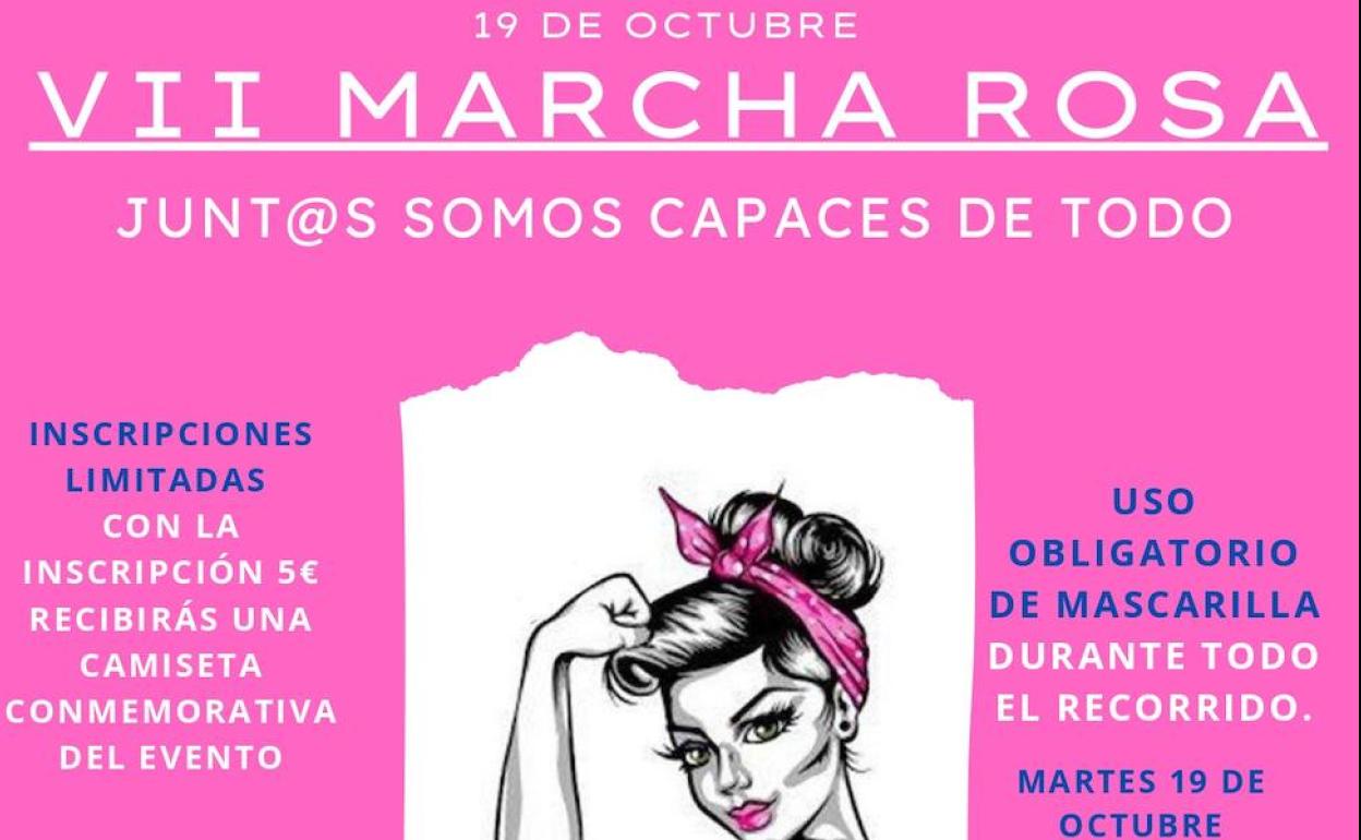 El martes 19 se celebrará la VII Marcha Rosa contra el Cáncer de Mama