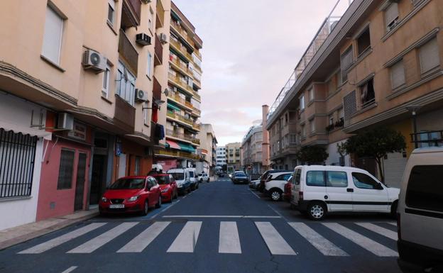 Calle Agustín Carreño, en el entorno de La Chimenea 