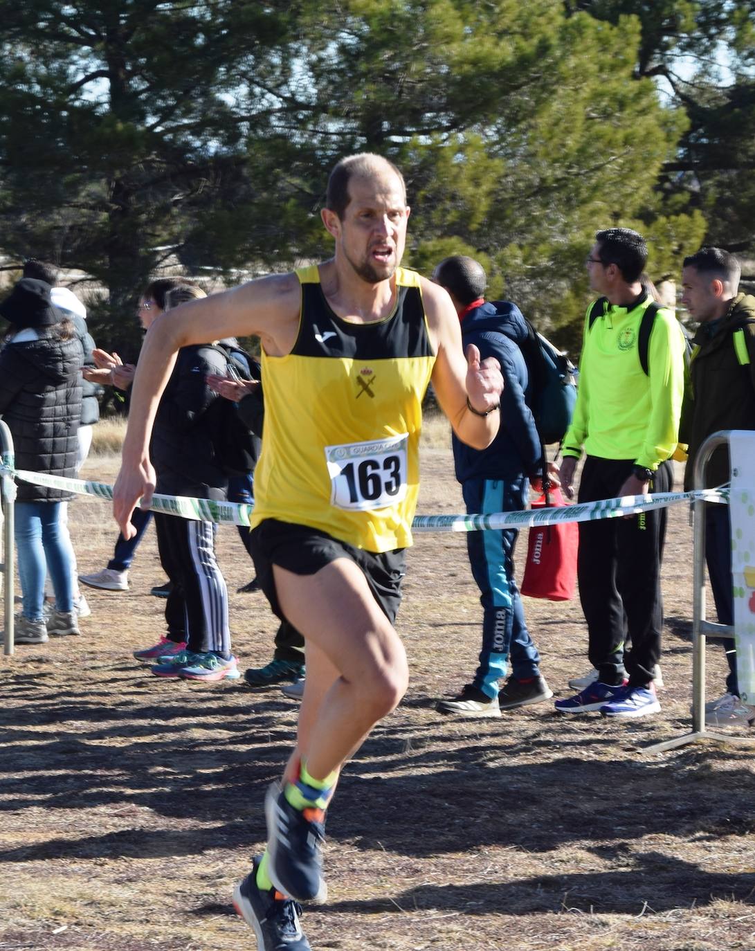 El corredor en pleno esfuerzo 