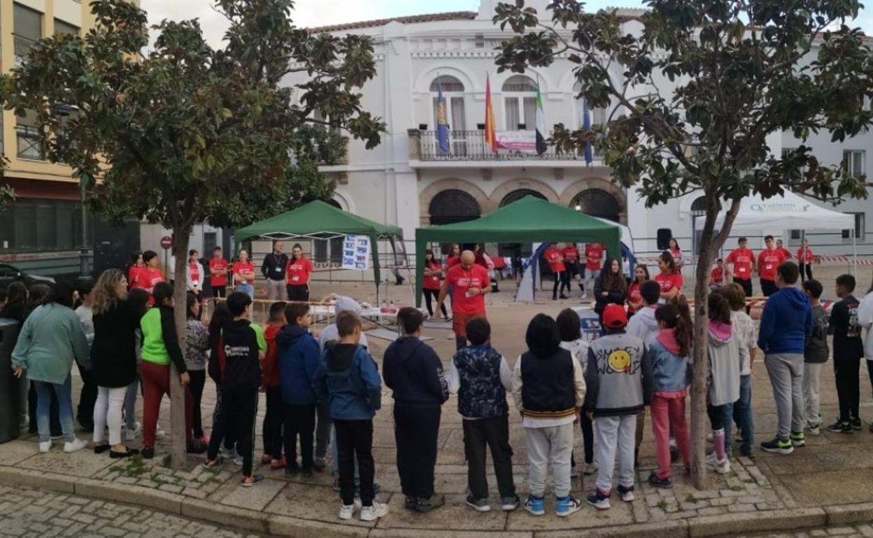 Imagen de la plaza de España a primera hora de la mañana del miércoles 