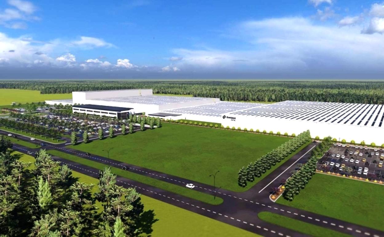 Recreación de cómo será la gigafactoría proyectada en Navalmoral 