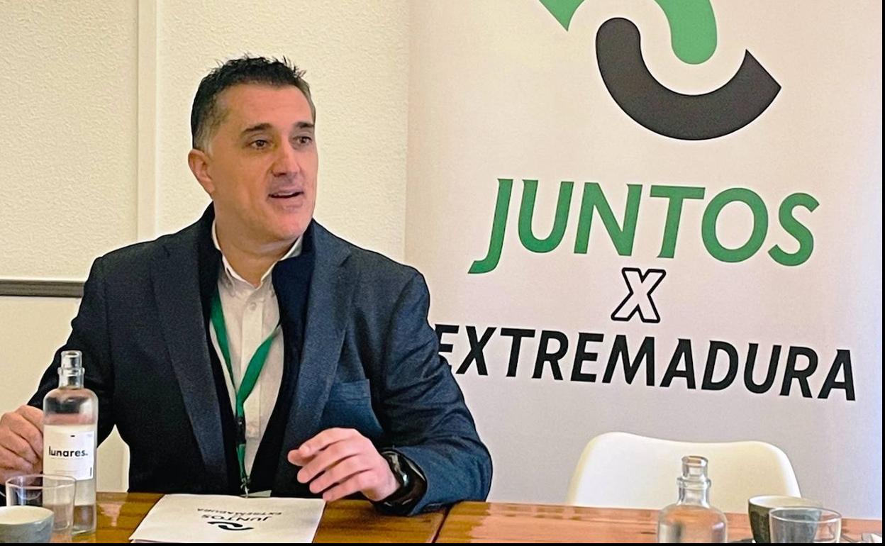 Luis Martín al anunciarse su incorporación a Juntos X Extremadura 