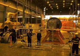 Trabajos de recarga en la central nuclear