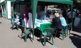 Pruebas de salud en la anterior feria