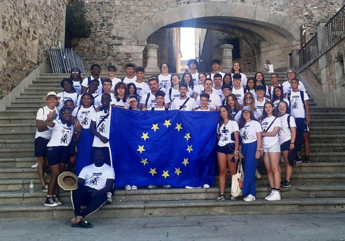 Visita cultural a Cáceres durante el intercambio