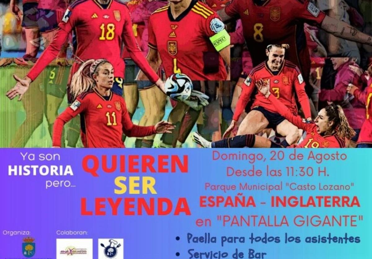 La final del Mundial femenino se podrá seguir en pantalla gigante en el parque