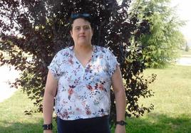 Cristina en el parque próximo a su barrio