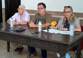 Carlos Zamora, Antonio González Cordero y Cristina Marcos en la Fundación Concha
