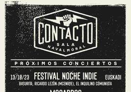 Noche Indie en Contacto con Basurita, Ricardo Lezón y El Inquilino Comunista