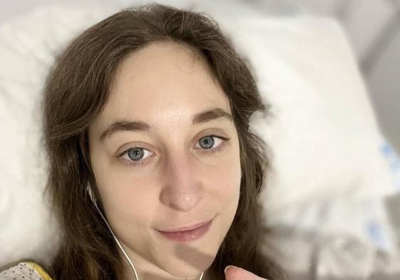 Loda Zabala, desde el hospital.