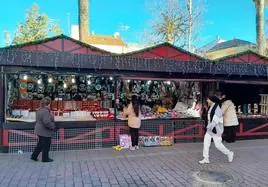 Mercado navideño en el entorno del Jardincillo