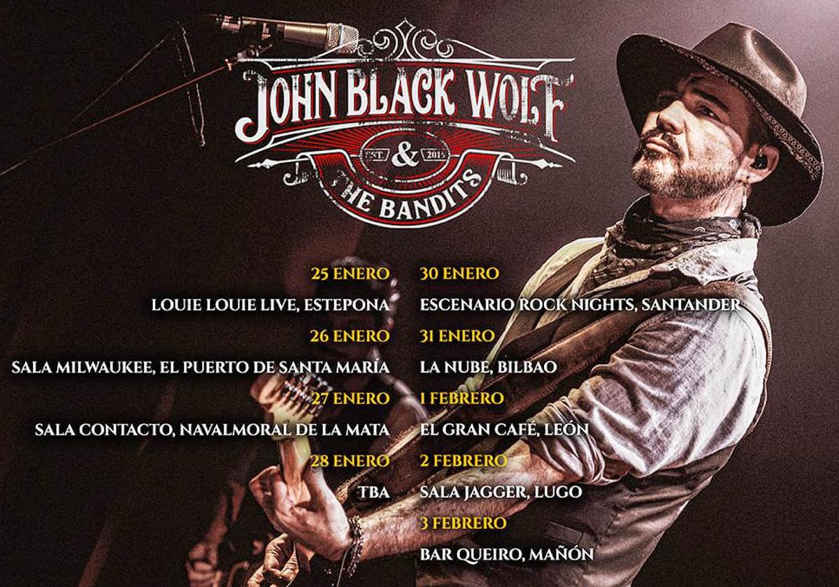 La gira española de John Black Wolf&amp;The Bandits recala en la sala Contacto