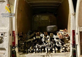 Cinco detenidos por robar material de las obras del tren de altas prestaciones cerca de Toril