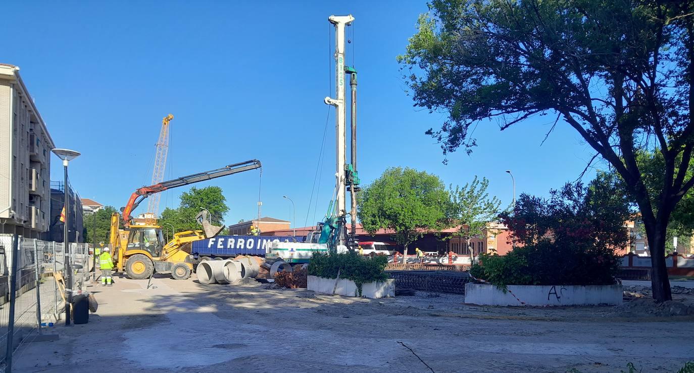 Las obras del tren eliminan la plaza de las cigüeñas
