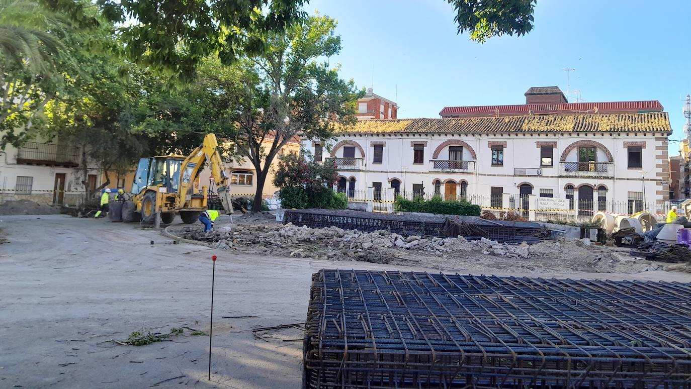 Las obras del tren eliminan la plaza de las cigüeñas