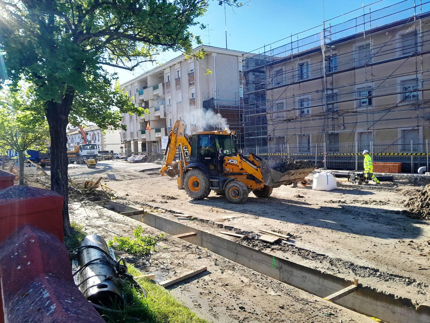 Las obras del tren eliminan la plaza de las cigüeñas