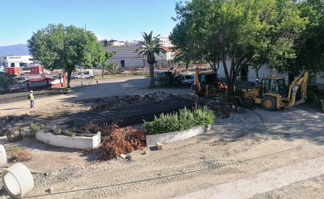 Las obras del tren eliminan la plaza de las cigüeñas