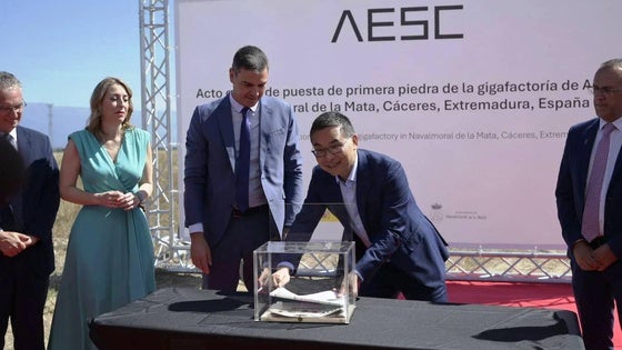 Primera piedra del futuro industrial de Extremadura