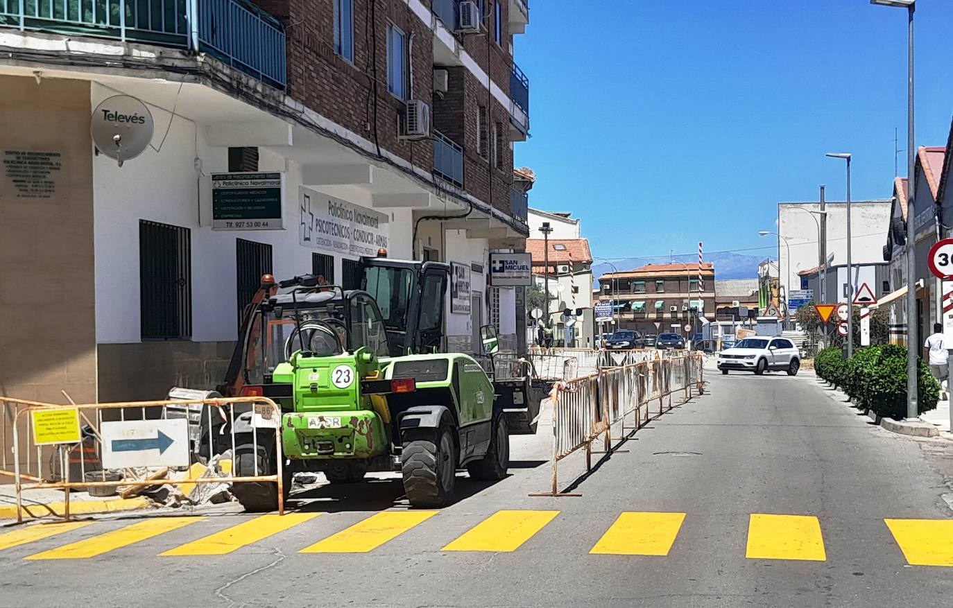 Obras en la calle Pablo Luengo