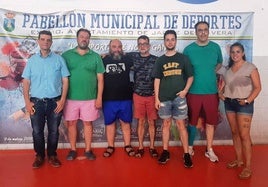 Componentes de la nueva directiva de los ajedrecistas moralos.