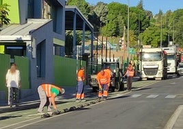 Primeros trabajos en la avenida del Magisterio