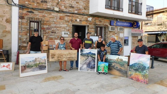 Gran nivel en el I Certamen de Pintura Rápida de Belvís de Monroy