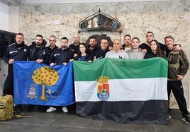 Los agentes que se han desplazado a Paiporta poco antes de partir de Navalmoral