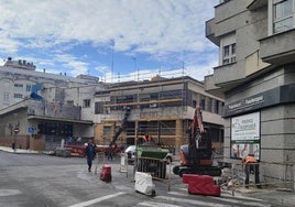 Obras en marcha en la calle Pablo Luengo