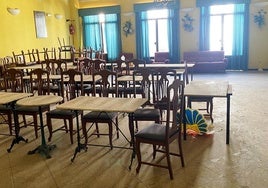 Interior del Centro Moralo, destinado desde hace tiempo a acoger un albergue juvenil