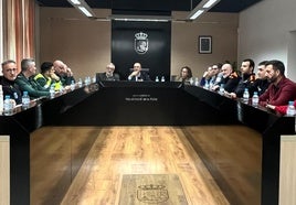 Reunión de la Junta Local de Seguridad en el salón de plenos