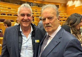 Ramón Barbado y Manuel Campo Vidal en el Senado