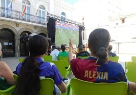 Imagen de la plaza de España en la tarde del domingo