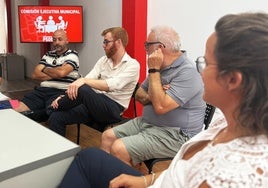 Integrantes de la ejecutiva municipal del PSOE