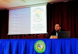 Roberto Correas durante la presentación de las actividades