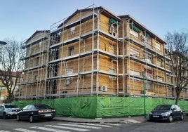 Llamativa imagen de las viviendas de la Marcha Verde