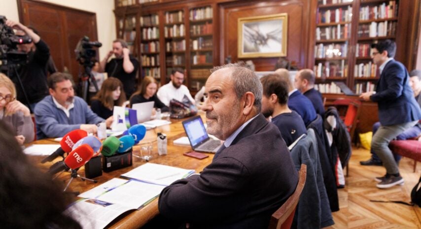 Ignacio Araluce, presidente saliente, para quien tiene palabras de agradecimiento