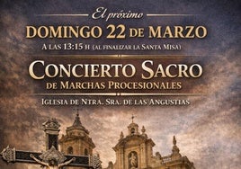 La banda ofrecerá en las Angustias un concierto de marchas procesionales