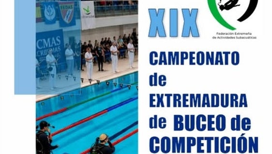 La piscina climatizada acogerá el sábado el XIX Campeonato de Extremadura de Buceo de Competición