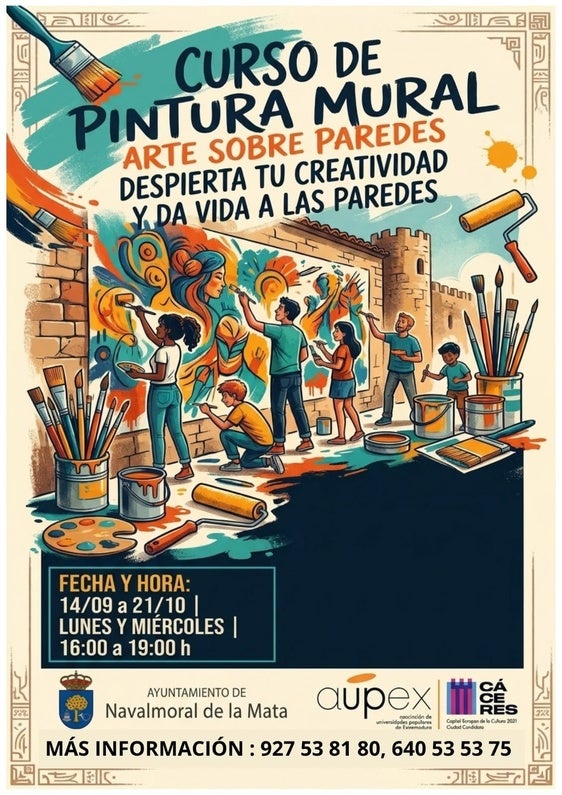 Convocan un curso de pintura mural para «dar vida a las paredes»