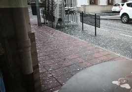 Tormenta con granizo en Navalmoral