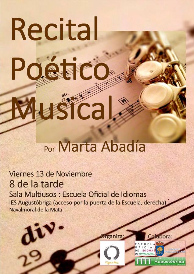 Recital poético-musical en el instituto Augustóbriga