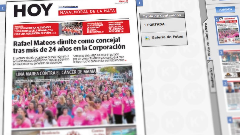 El periódico HOY Navalmoral disponible en la nueva plataforma de Kiosko y Más